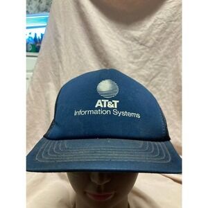 𝅺vintage  AT&T Information System Trucker Style Snapback Hat HTF